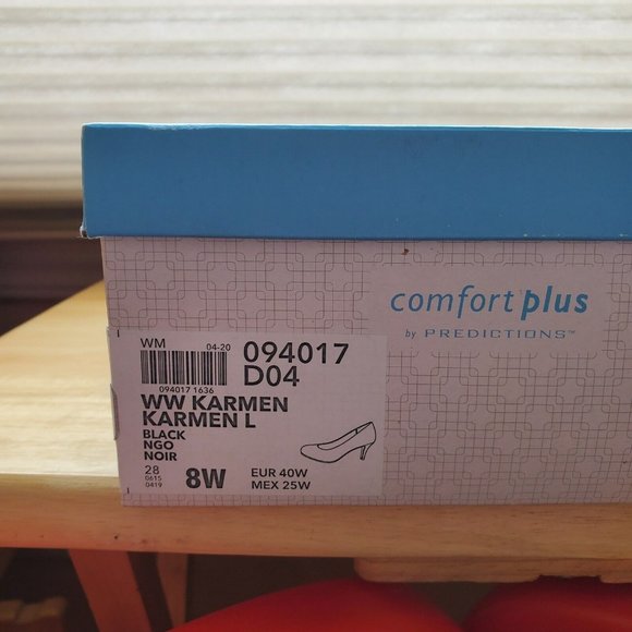 Comfort Plus Women's Karmen Black Pumps Size 8‎ (Wide) - Picture 5 of 5